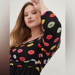 Torrid  Kissy Lips Midi Challis And Jersey Dress Women’s Size 00 Medium M Rare!!! Photo 1