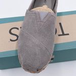 Toms NEW Alpargata Leather Wrap Flats Slip On Shoes Cement Suede Braided Edge Photo 6
