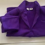 DKNY Vintage Y2K women’s purple quarter zip fleece pull-over top, size large Photo 0