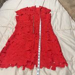 None Red Floral Lace Mini Dress - Size S Photo 4