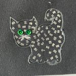 Handmade Vintage Halloween Witchy Boo and Black Cat Tote Bag Photo 2