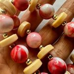 Orange and yellow Gunther beaded necklace Photo 7