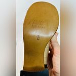 60s/70s Joseph Larose Mod Patchwork Oxfords, Suede/Tweed, Wooden Platform Heels Brown Size 5.5 Photo 9