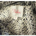 Parker  Mesh Panel Gridded Silk Lined Fit & Flare Sleeveless Dress small Photo 3