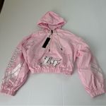 LF The Brand NWT Pink Cropped Windbreaker Hoodie, S Photo 2