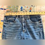 Loft  6/28 The Skinny Blue Jeans Raw Hem Photo 3