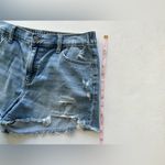 Aerie Love Tree Double Buttoned Paper Bag Waistband Denim Shorts Photo 4