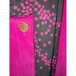 Leslie Fay  Pink Covered Button Blouse with Scarf‎ Size 10 Photo 2