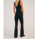 Free People Lace Up Denim Jumpsuit Photo 2