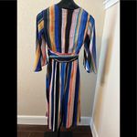 Ny Collection  Petite Striped Fit & Flare Dress Sz PM Photo 9