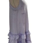 Rebecca Taylor  Womens Halter Dress Size 4 100% Cotton Ruffle Purple Photo 1