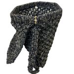 Vintage Lurex Black and Gold Macrame/Crochet Clutch Photo 3