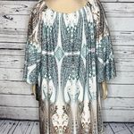 Avenue NWT Size 26/28 Boho Printed Tassel Tie Off the Shoulder Peasant Dress Photo 5