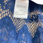 Nightcap Sz 2 Women's Navy & Nude Scalloped Antoinette Sheath Dress Photo 4