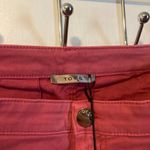 Toy G women’s size 29 rose pink pleated studded waist stretchy chino pants 32x28 Photo 3