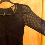 H&M  black lace and mesh body con dress Photo 8