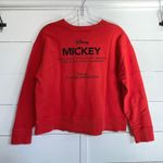 ZARA  Disney Mickey Mouse Red Graphic Sweatshirt Further Imagination Cropped M Photo 2