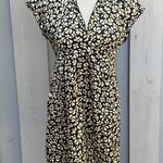 ZARA Basic Black & Yellow Print Babydoll Dress Photo 7