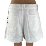7 For All Mankind NEW 7 for NEW All Mankind Women's White High Rise Wide Leg Denim Jeans Shorts 30 Photo 1