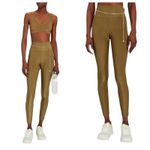 We Wore What  Chain High Rise Ribbed Green Leggings NWT Size M Photo 1