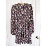 Boden • Button Through Jersey Dress mini empire waist floral cotton modal Blue Size 2 Photo 10