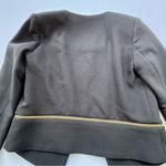 Milly  Black Blazer Jacket with Gold Zipper Accents Size 6 Photo 4
