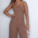 ZARA New Bloggers Fav Formal Mid-Rise Champagne Françoise Culottes Size M Photo 0