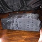 MCM  Black and Gold Monogram Shoulder Bag with Top Zipper Closure Made In Germany Photo 12