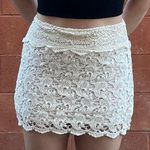 Pins & Needles Beige Off White Eyelet Mini Skirt Photo 0