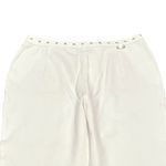 St. John Sport High Rise Flare White Stretch Goldtone Zippered Pocket Jean Pants Size 12 Photo 4