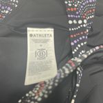 Athleta  Black and Purple One Piece Swimsuit V-Neck Artistic Design Photo 2