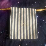 Lele Sadoughi  Pouch Drawstring Dust Bag Dustbag 8”H X 7” W Green White Stripes Photo 0