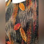 N Touch Vintage 90s Orange Fall Autumn Harvest Woodland Leafy Stretch Tank Top Photo 1