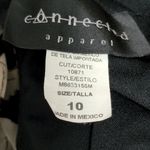 Connected Apparel black vintage floral chiffon surplice sleeveless dress size 10 Photo 4