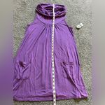 INC International Concepts Tunic/Dress Moonlight Lily Cowl Neck Pockets L NWT Purple Size L Photo 5