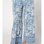 Joan Rivers Regular Luxe Knit Printed Crop Pant Blue Size 1X Photo 0