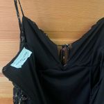 Victoria and Sophia  Black Floral Ruched Mini Photo 4