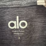 Alo Yoga Alo Gray and Black Hooded Sweatshirt Photo 2