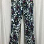 Lilly Pulitzer Tickle Me Fancy Peacock Feather Palm Beach Fit Pants Sz.6 Photo 0