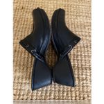 Timberland Women’s Black Leather Slip On Mules Size 7.5 Comfort Shoes Photo 4