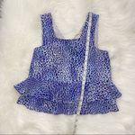 Rebecca Taylor Leopard Silk Top Blouse X Small 0 XS Sleeveless Cocktail Photo 7