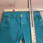 Tory Burch  Alexa Cropped Skinny Jean Teal Green Size 27 Photo 6
