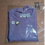 Kathy Ireland Women's XL Purple Top, Floral Embroidered, Boxy Lagenlook, Cottage Photo 8