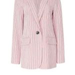SheIn brand awesome summer blazer! Pink with red and white stripes! New Photo 3