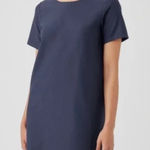 Eileen Fisher Washable Stretch Crepe Jewel Neck Dress Photo 0