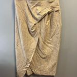 ZARA Dress Elegant Tan One Off Shoulder Strap Strap Dress Sz M NWT Midi Photo 6