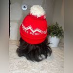 Pikes Peak Colorado Vintage knitted red/off white pom beanie Red Photo 3