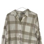 Mountain Hardwear Women's Size Medium Cream Plaid Soft Button Up Photo 1