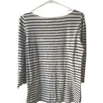 Lucky Brand Size M Boat Neck Red White Blue Striped Top Photo 3