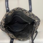Coach  Black Signature Purse Gray Snakeskin Python Stripe Tote Photo 5